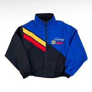 Vintage Ron Hornaday Jr. NAPA Racing Jacket Size Large Black/Blue NASCAR USA